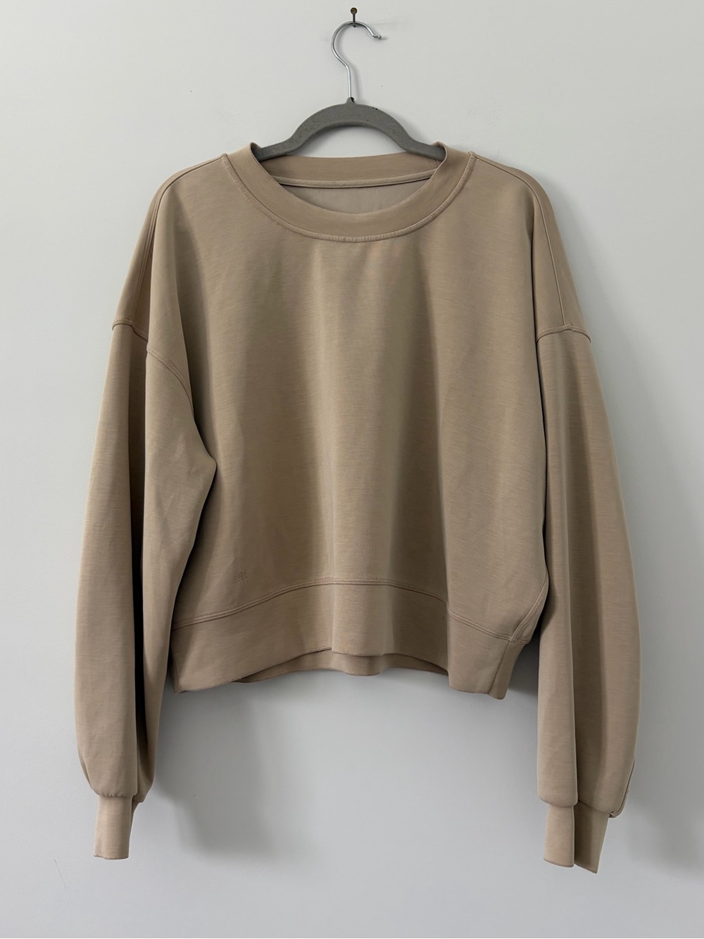 Lululemon Softstreme Crewneck Oversized Pullover Sheer Oak 10